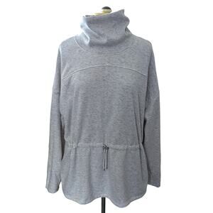 Womens REEBOX Plus Size Mock Neck Drawstring Waist Pullover Sweatshirt 1X